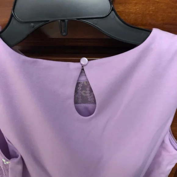 NWT Zunie Girl Occasion Dress Purple Sequin 100% Polyester Lightweight Material - Picture 3 of 7